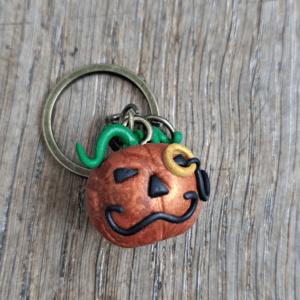 Porte-clés Citrouille moustachu